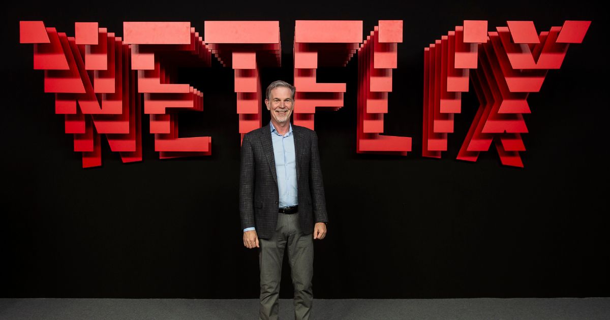 CEO Of Netflix, Reed Hastings, attends the red carpet during the Netflix presentation party at the Invernadero del Palacio de Cristal de la Arganzuela on April 4, 2019 in Madrid, Spain.