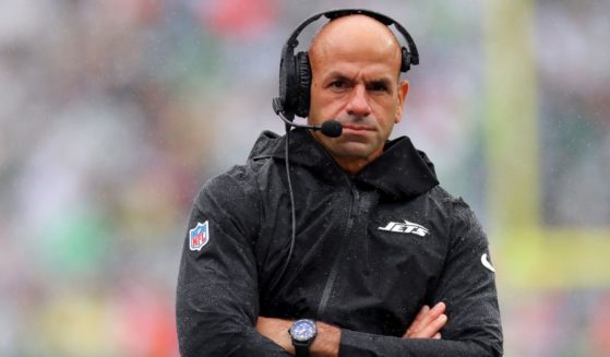 Head coach Robert Saleh of the New York Jets looks on against the Denver Broncos during the first half at MetLife Stadium on September 29, 2024 in East Rutherford, New Jersey.