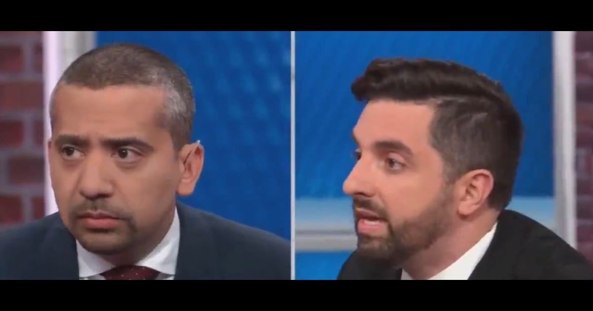 This X screen shot shows an exchange between commentators Mehdi Hassan (R) and Ryan Girdusky (L) on CNN Oct. 28.