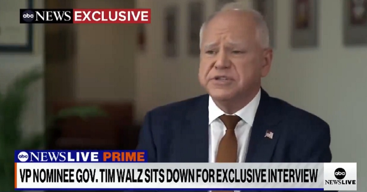 Tim Walz Scrambles, Forced Into Panic Mode After TV Host Presses Him on Election Comments