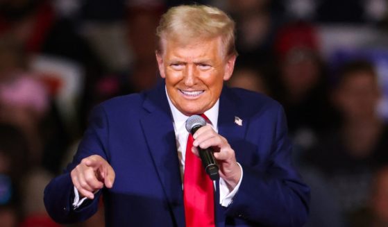 Former US President and Republican presidential candidate Donald Trump speaks during a town hall at the Convention Center in Lancaster, Pennsylvania, October 20, 2024.