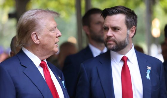 Republican presidential nominee, former U.S. President Donald Trump and Republican vice presidential nominee, U.S. Sen. J.D. Vance (R-OH) joined family and friends at Ground Zero honoring the lives of those lost on the 23rd anniversary of the terror attacks of September 11, 2001, at the World Trade Center on September 11, 2024 in New York City.