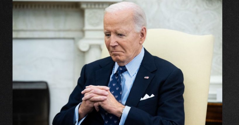 President Joe Biden tossed off a flippant remark in response to an Israeli journalist's question Tuesday during a meeting with Israeli President Isaac Herzog in the Oval Office of the White House in Washington, D.C.