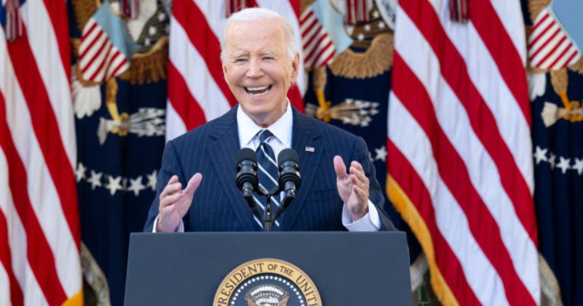 President Joe Biden addresses the nation from the Rose Garden of the White House in Washington, D.C., Thursday to speak about Donald Trump's victory in the 2024 presidential election.