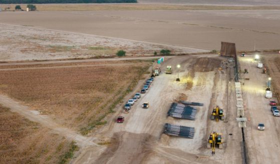 This shows an aerial view of land in La Casita-Garciasville, Texas, which is being offered to President-elect Donald Trump in accordance with his plan for mass deportations.