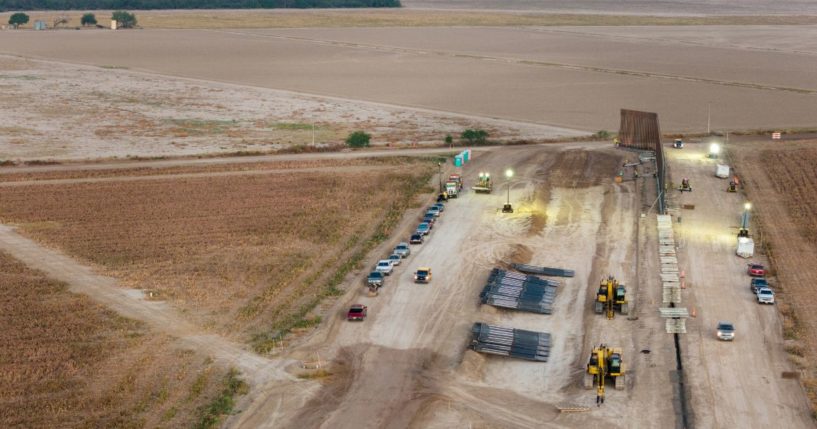 This shows an aerial view of land in La Casita-Garciasville, Texas, which is being offered to President-elect Donald Trump in accordance with his plan for mass deportations.