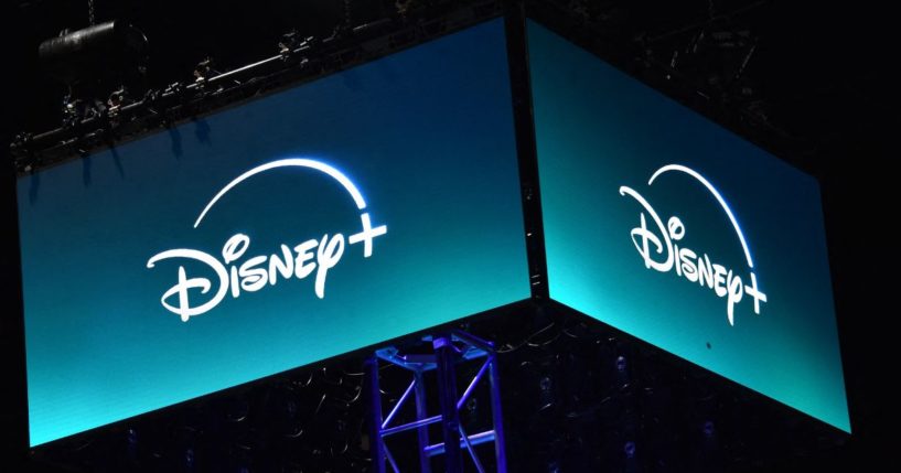 The Disney+ logo is displayed during San Diego Comic-Con International in San Diego, California, on July 24.