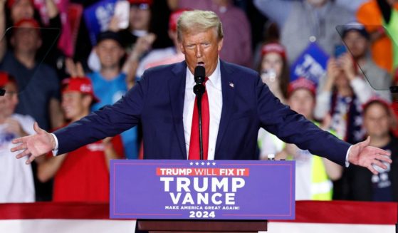 Former President Donald Trump speaks at a campaign rally in Grand Rapids, Michigan, on Nov. 5.