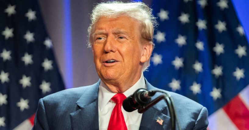 President-elect Donald Trump speaks during a meeting with House Republicans in Washington, D.C., on Wednesday.