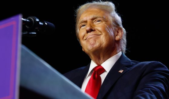 President-elect Donald Trump arrives to speak during an election night event at the Palm Beach Convention Center in Palm Beach, Florida. on Nov. 6.