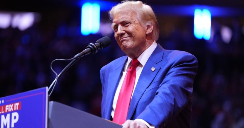 Former President Donald Trump holds a rally at Madison Square Garden in New York City on Oct. 27.