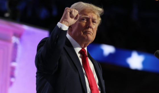 Former President Donald Trump delivers a speech at the Republican National Convention in Milwaukee, Wisconsin, on July 18.