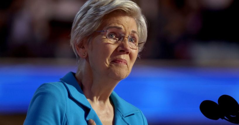 Sen. Elizabeth Warren speaks at the Democratic National Convention in Chicago, Illinois, on Aug. 22.