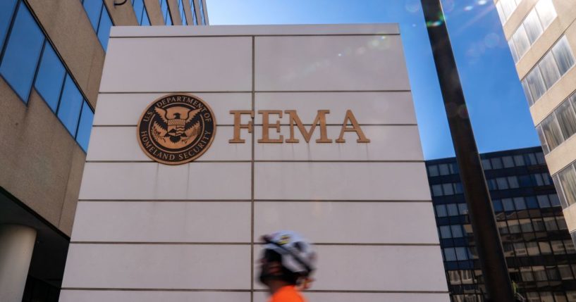 The Federal Emergency Management Agency Headquarters in Washington is seen in a photograph taken Oct.8.