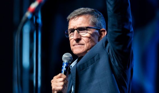 Former Trump National Security Advisor and retired three-star Lt. Gen. Michael Flynn speaks during the ReAwaken America Tour on Oct 21, 2022, in Manheim, Pennsylvania.