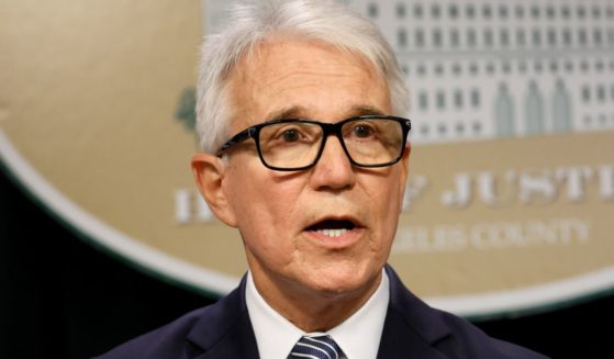 Los Angeles County District Attorney George Gascón makes an announcement at the Hall of Justice in Los Angeles, California, on Oct. 24.