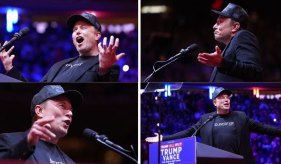 This compilation of images shows Elon Musk onstage during a rally for former President Donald Trump at Madison Square Garden in New York City on Oct. 27.