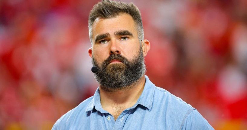 Jason Kelce works as a broadcaster on 