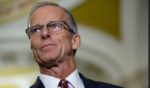 GOP Sen. John Thune of South Dakota speaks after being elected Senate Majority Leader Wednesday in Washington, D.C.