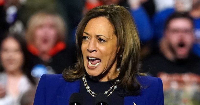 Vice President Kamala Harris speaks during a campaign rally in Reno, Nevada, on Thursday.