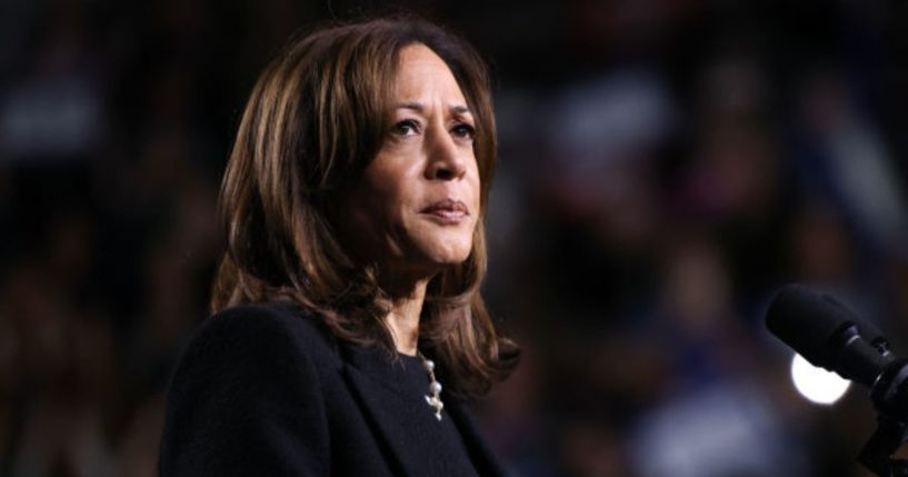 Vice President Kamala Harris speaks at a campaign rally Monday in Allentown, Pennsylvania.