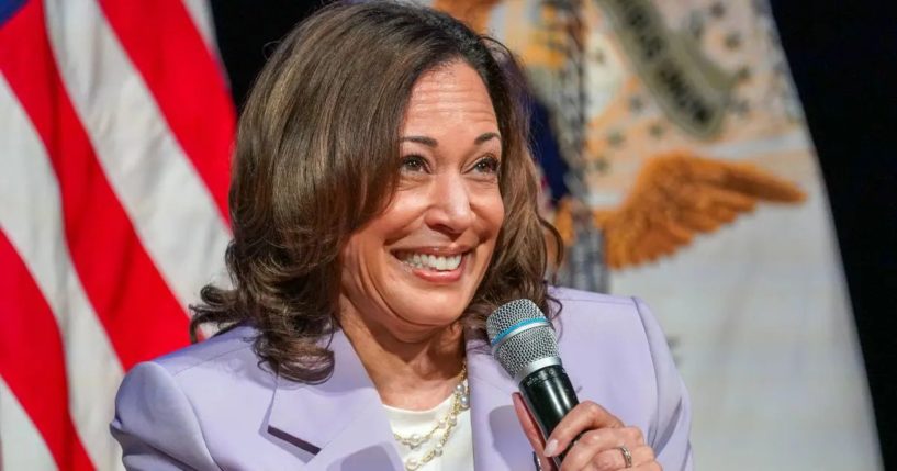 Vice President Kamala Harris speaks during The Rocket Foundation Summit on Gun Violence Prevention in Atlanta, Georgia, on June 18.