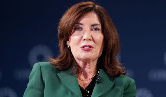 Gov. Kathy Hochul of New York speaks onstage during the 2024 Concordia Annual Summit in New York City on Sept. 23.