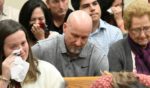 John Phillips, stepfather of Laken Riley, reacts as Superior Court Judge H. Patrick Haggard announces the verdict during a trial of Jose Ibarra at Athens-Clarke County Superior Court, Wednesday in Athens, Georgia. Phillips read Riley's journal entry from last December to illustrate to the judge what was lost through her brutal murder.