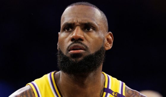 Los Angeles Lakers forward LeBron James prepares to shoot a foul shot against the Minnesota Timberwolves in Los Angeles, California, on Oct. 22.