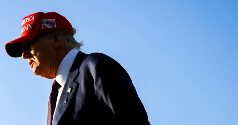 President-elect Donald Trump walks at SpaceX after watching a rocket lift off for a test flight in Boca Chica, Texas, on Nov. 19.