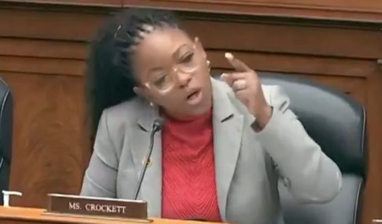 Democratic Representative Jasmine Crockett in the middle of a race-focused rant against white people.