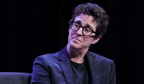 Rachel Maddow (R) talks with David Remnick during the The 2024 New Yorker Festival at Webster Hall on October 27, 2024 in New York City.