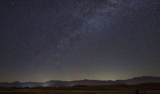 A portion of the Milky Way is viewed while waiting for the appearance of Comet NEOWISE (C/2020 F3) in the western sky one hour after sunset on July 14, 2020, near Santa Ynez, California.