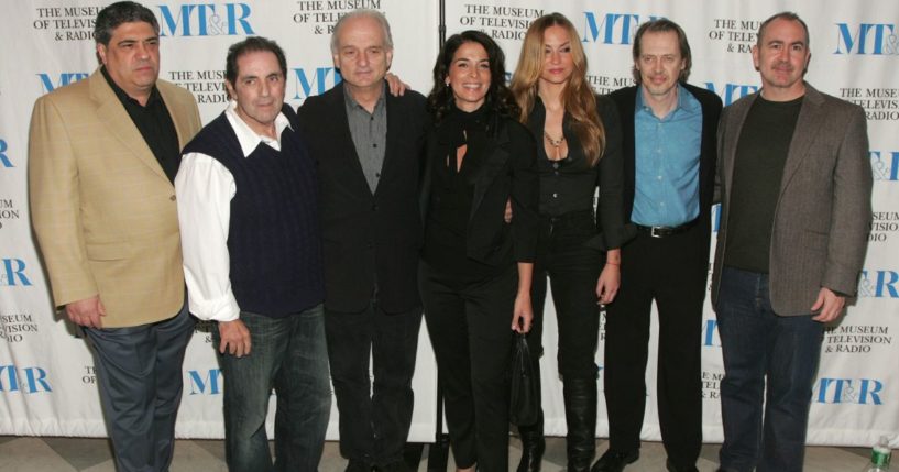 Drea de Matteo, third from right, poses with other member of 