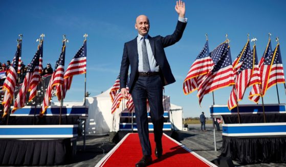 Former Senior White House Advisor Stephen Miller arrives for a campaign rally for now-President-elect Donald Trump in Lititz, Pennsylvania, on Nov. 3.