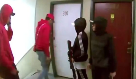 Members of Tren de Aragua, a Venezuelan gang, are seen taking over an apartment complex in Aurora, Colorado, earlier this year.