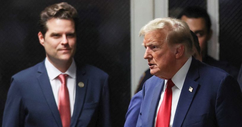 Even some Republican senators have expressed doubts about President-elect Donald Trump's selection of former Florida Rep. Matt Gaetz, left, to be attorney general.