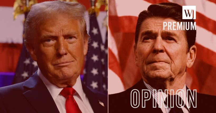 Like President Ronald Reagan, right, Donald Trump appears to be facing much better prospects this time around, compared to what he would have faced had he prevailed in his previous attempt.