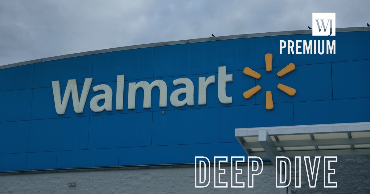 A Walmart sign is displayed outside a Supercenter in Miami, Florida, on Nov.18.