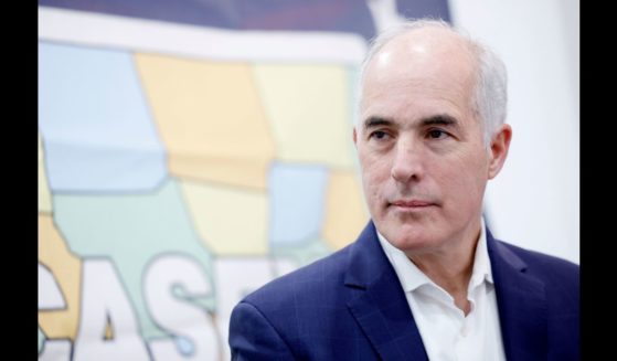 U.S. Sen. Bob Casey (D-PA) participates in a conversation on black maternal health during a campaign event on October 17, 2024 in Philadelphia, Pennsylvania.