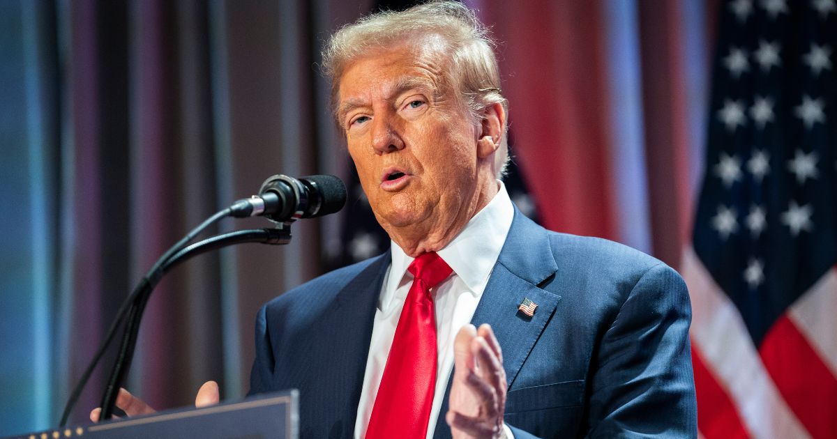 U.S. President-elect Donald Trump speaks at a House Republicans Conference meeting at the Hyatt Regency on Capitol Hill on November 13, 2024 in Washington, DC.