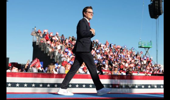 Politician Matt Gaetz, who was recently picked by President-elect Donald Trump to serve as attorney general, walks on stage during a rally in Coachella, California on Oct. 12.