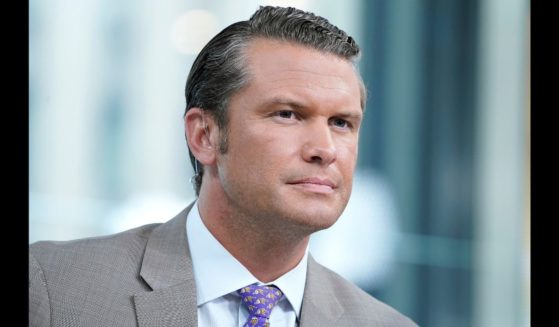 Fox anchor Pete Hegseth interviews entrepreneur and venture capitalist Peter Thiel during "FOX & Friends" at Fox News Channel Studios on August 9, 2019 in New York City.