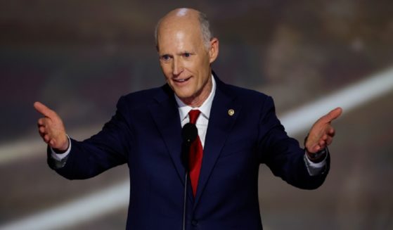 Florida Sen. Rick Scott speaks at the Republican National Convention on July 16.