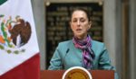 Mexican President Claudia Sheinbaum speaks during the High Level Summit between Mexican and US leaders and businessmen at the National Palace in Mexico City on October 15, 2024.