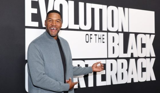 Michael Strahan attends "Evolution of the Black Quarterback" premiere at The Apollo Theater on September 24, 2024 in New York City.