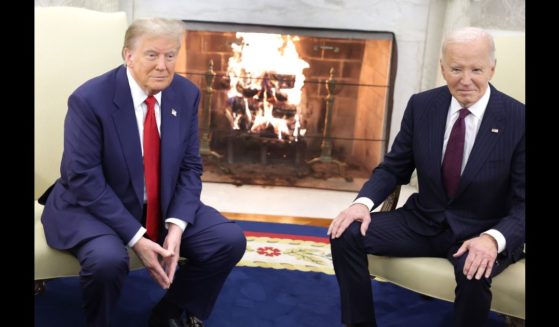 U.S. President Joe Biden meets with U.S. President-elect Donald Trump in the Oval Office of the White House on November 13, 2024 in Washington, DC.