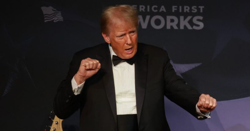 U.S. President-elect Donald Trump attends the America First Policy Institute Gala held at Mar-a-Lago on November 14, 2024 in Palm Beach, Florida.