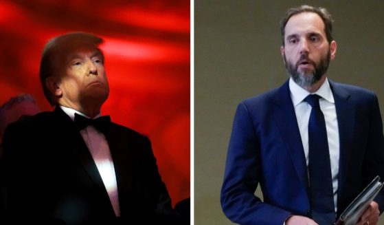 (L) U.S. President-elect Donald Trump attends the America First Policy Institute Gala held at Mar-a-Lago on November 14, 2024 in Palm Beach, Florida. (R) Special Counsel Jack Smith arrives to deliver remarks on a recently unsealed indictment including four felony counts against former U.S. President Donald Trump on August 1, 2023 in Washington, DC.