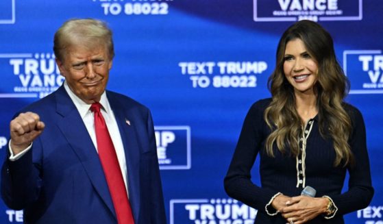 US President-elect Donald Trump attends a town hall, moderated by South Dakota Governor Kristi Noem, at the Greater Philadelphia Expo Center and Fairgrounds in Oaks, Pennsylvania, on October 14, 2024.